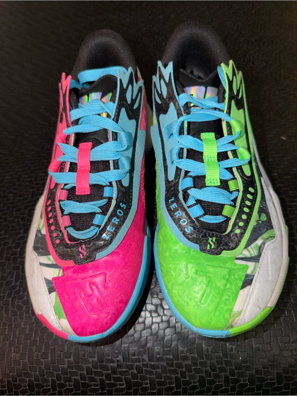 Scoot Henderson 2K Puma Kids Sneakers; Hot Pink, Neon Green & Light Blue Accents